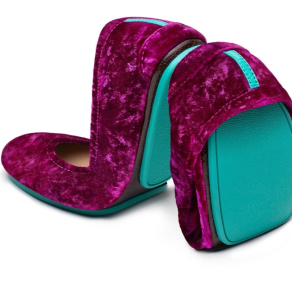Tieks Shoes - Tieks Velvet Tyrian Ballet Flats Shoes Limited Edition